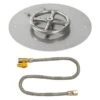American Fire Glass Match Light Fire Pit Kits, Round Flat Pans -Empire Spinning Shop ss rfpmkit n 12 4 11 19