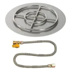 American Fire Glass Match Light Fire Pit Kits, Round Flat Pans -Empire Spinning Shop ss rfpmkit n 24 3 11 19
