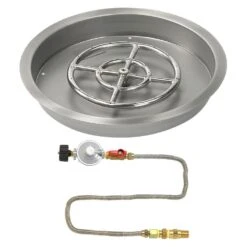 American Fire Glass Match Light Fire Pit Kits, Round Bowl Pans -Empire Spinning Shop ss rspmkit p 19 3 11 19