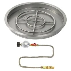 American Fire Glass Match Light Fire Pit Kits, Round Bowl Pans -Empire Spinning Shop ss rspmkit p 25 3 11 19