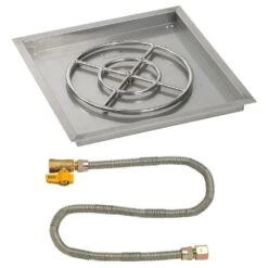 American Fire Glass Match Light Fire Pit Kits, Square Bowl Pans -Empire Spinning Shop ss sqpmkit n 24 3 11 19