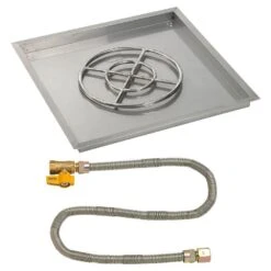 American Fire Glass Match Light Fire Pit Kits, Square Bowl Pans -Empire Spinning Shop ss sqpmkit n 30 3 11 19