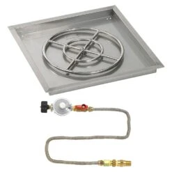 American Fire Glass Match Light Fire Pit Kits, Square Bowl Pans -Empire Spinning Shop ss sqpmkit p 24 3 11 19