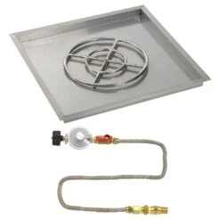 American Fire Glass Match Light Fire Pit Kits, Square Bowl Pans -Empire Spinning Shop ss sqpmkit p 30 3 11 19