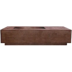 Prism Hardscapes PH-409 Tavola 5 Concrete Gas Fire Pit, 80x38-Inch