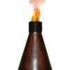 HPC Fire Hammered Copper Match Light Torch Head With 8-Foot Post